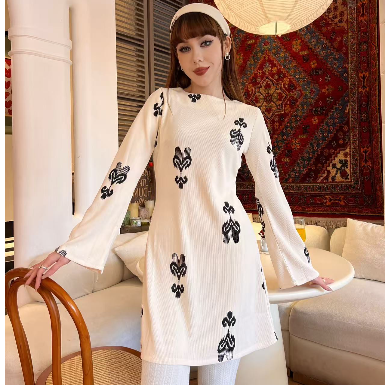 2025民族风连衣裙时尚网红针织