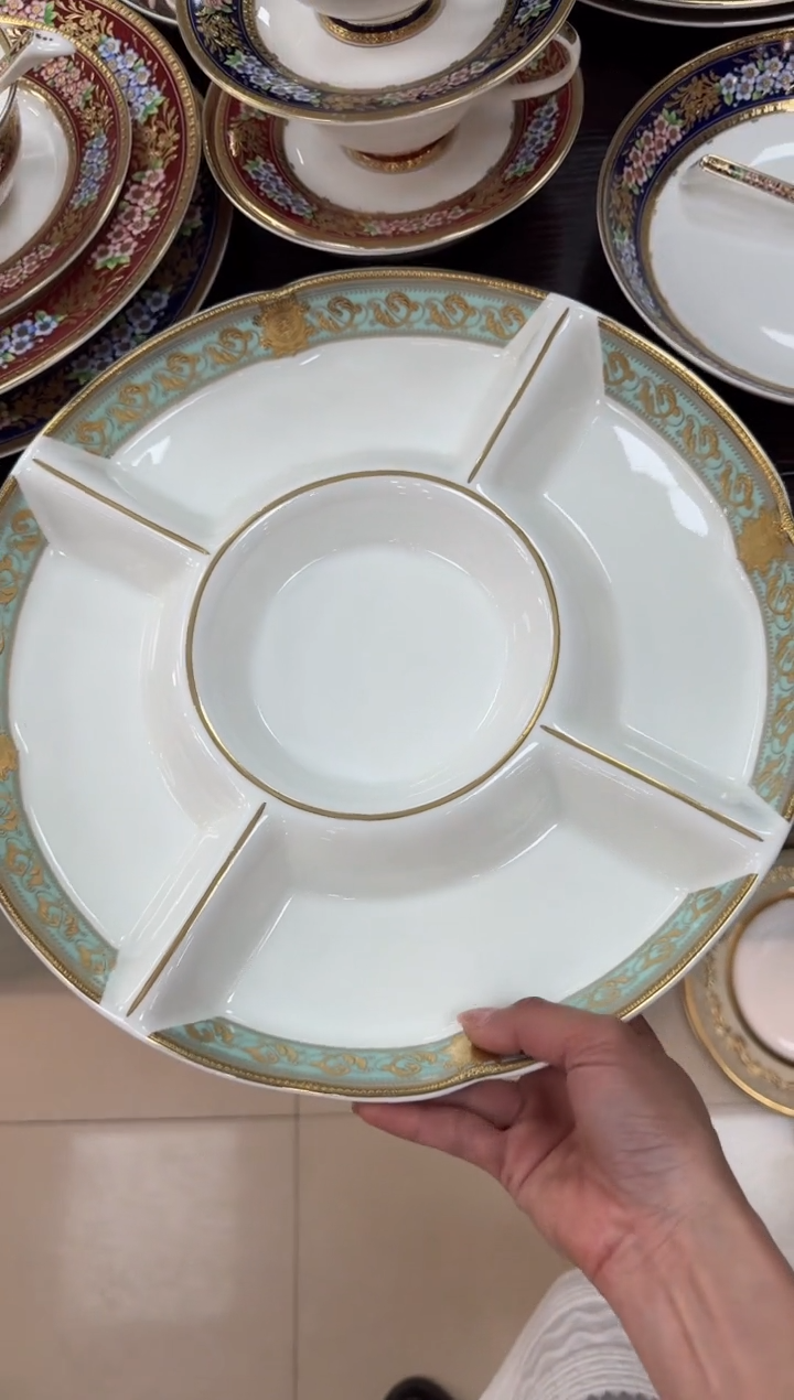 【闪购商品】瓷片5格点心盘福利款微瑕