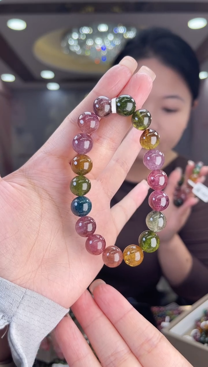 /未镶嵌碧玺11mm+碧玺单圈多样性发货