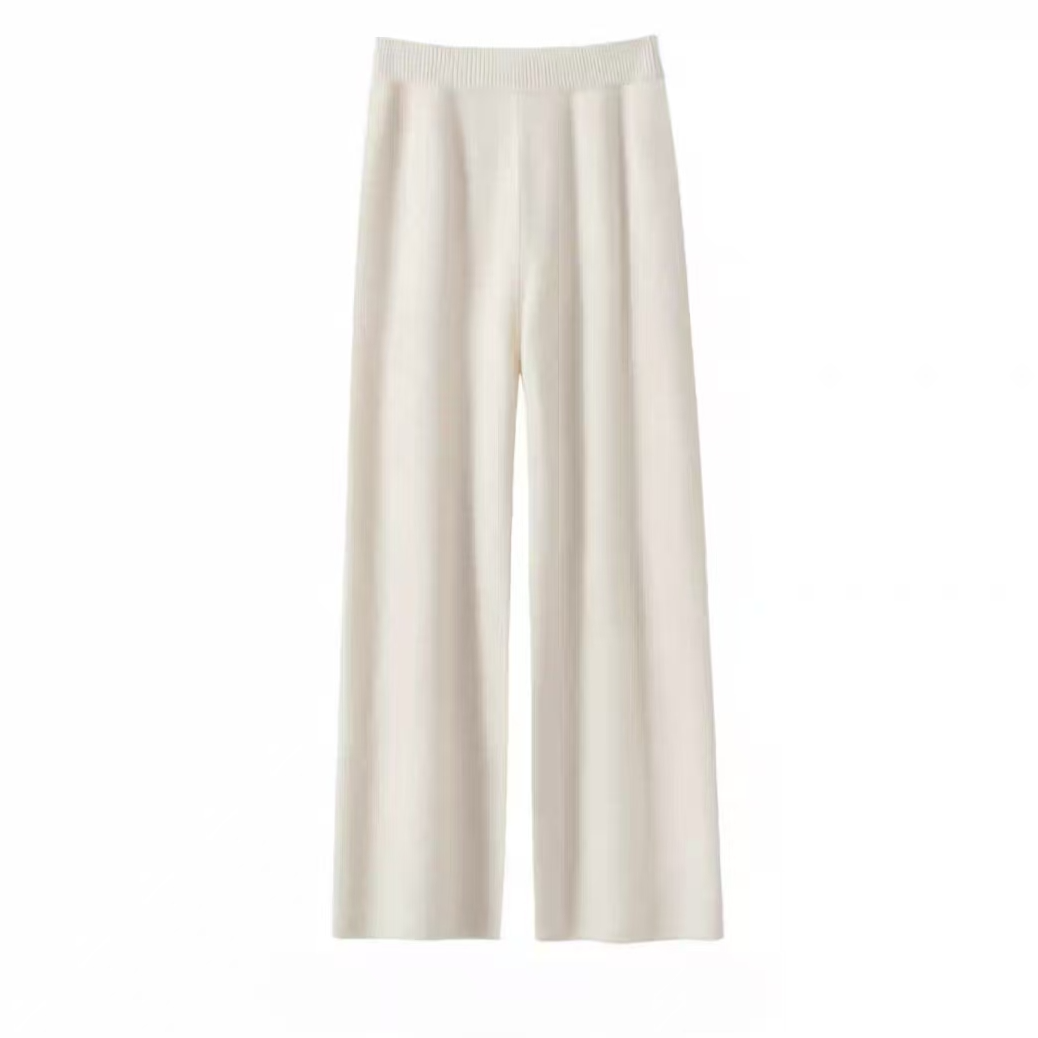 9245-高奢气质（浣熊绒）针织直筒裤（平板）