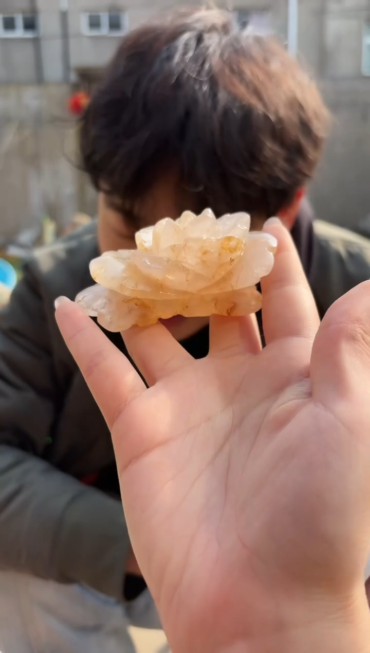 【闪购商品】水晶摆件未镶嵌摆件浇花353