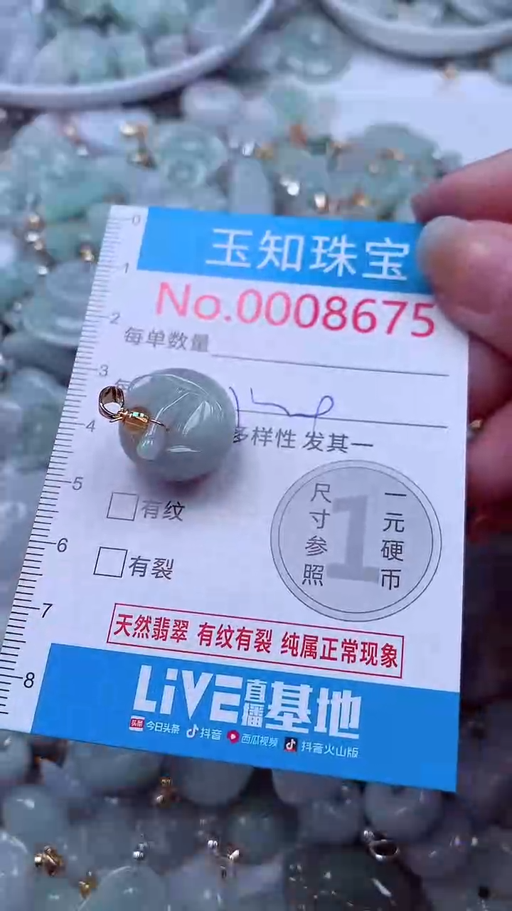 吊坠(不含链)未镶嵌翡翠8675