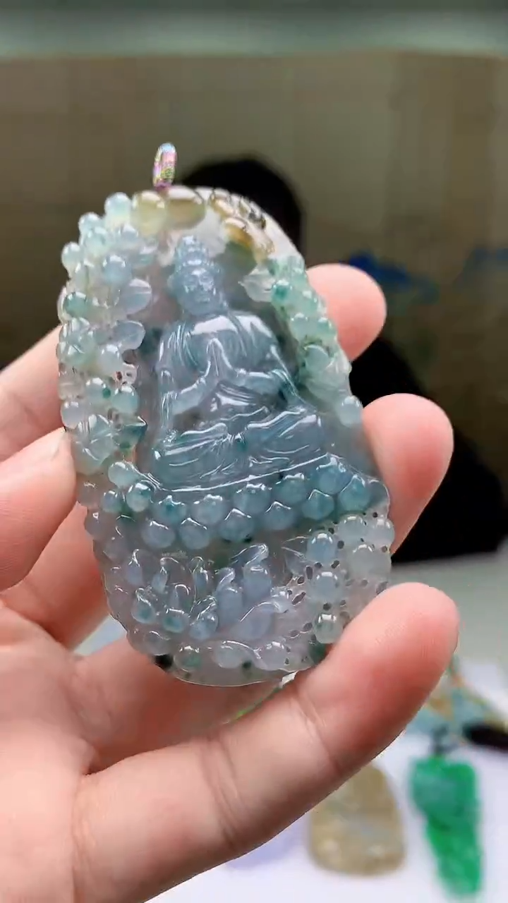 【闪购商品】定制翡翠未镶嵌5152bb-毛货挂件82