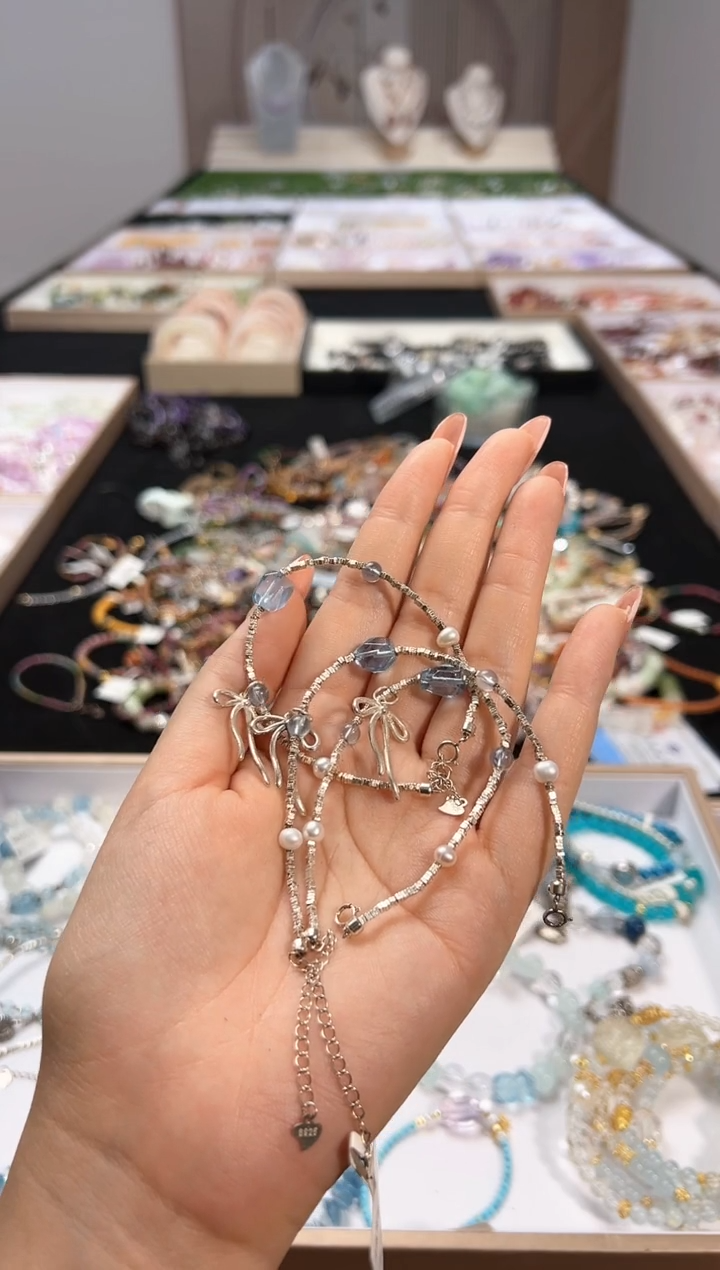 【闪购商品】水晶手链银S925镶嵌 颜色微差多样性发货发其一