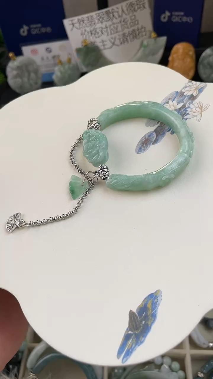 未镶嵌手链翡翠小*手工定制默认微瑕主播介绍为准