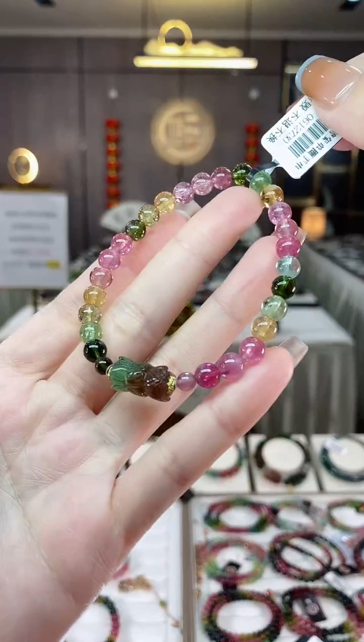 【闪购商品】碧玺单圈手串6mm+未镶嵌一物一证dan