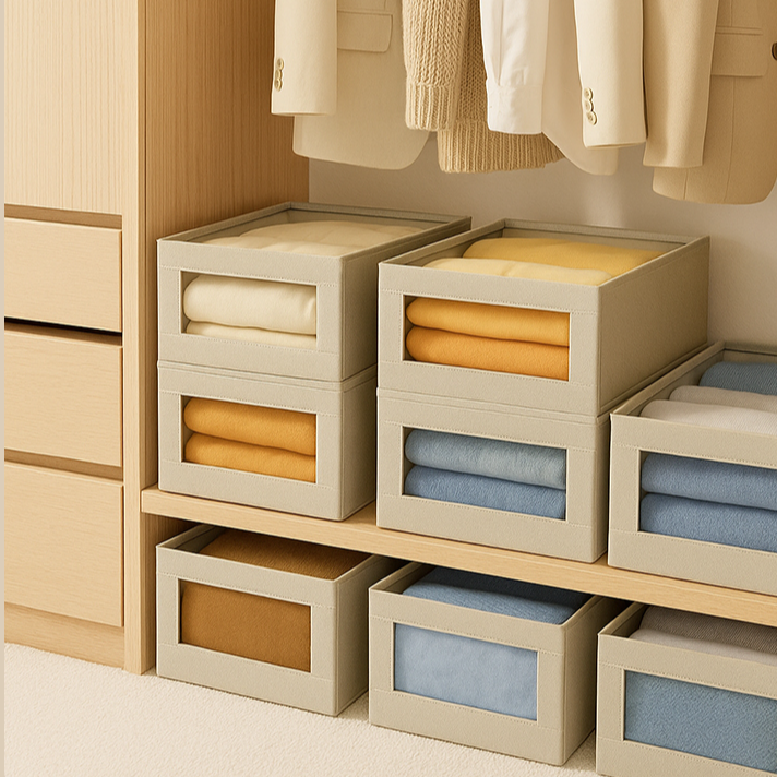 【母婴级抗菌版】天然棉麻0甲醛0异味家居收纳盒家庭衣服裤子收纳箱