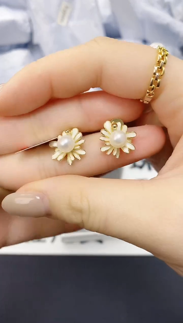 未镶嵌耳饰淡水珍珠ed1005