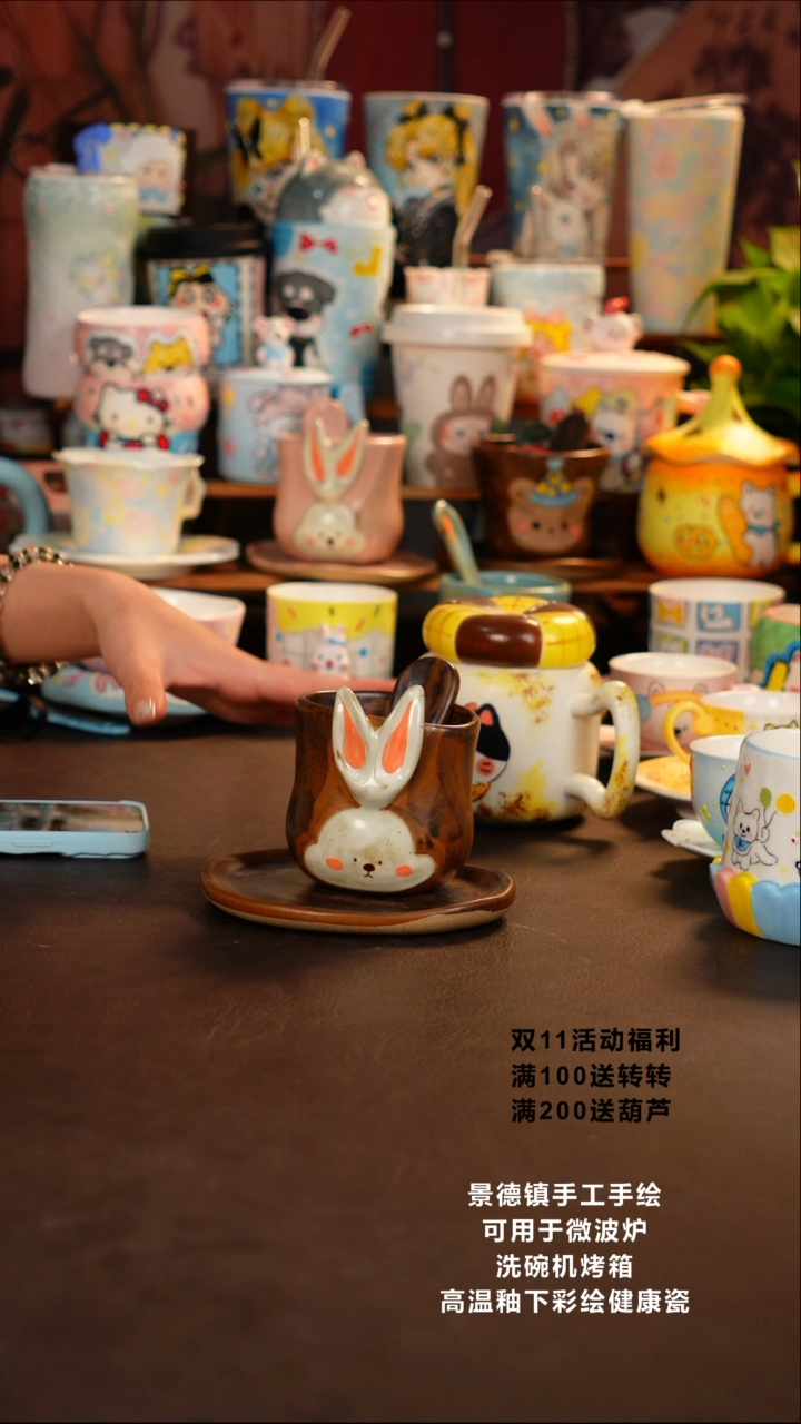 景德镇全手工手绘杯杯