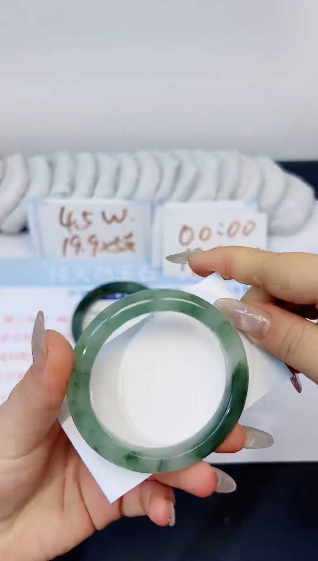 【闪购商品】石英质玉手镯合金304-54.3