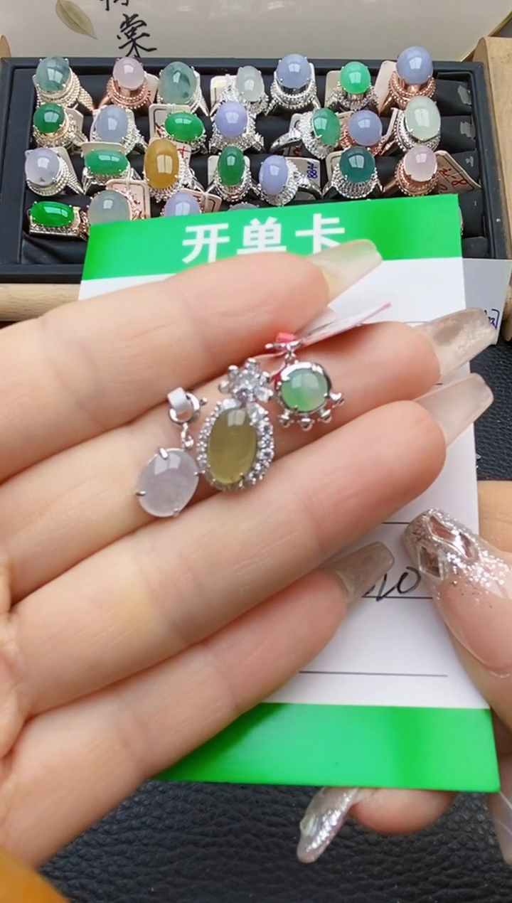 【闪购商品】翡翠戒指银S925镶嵌4020