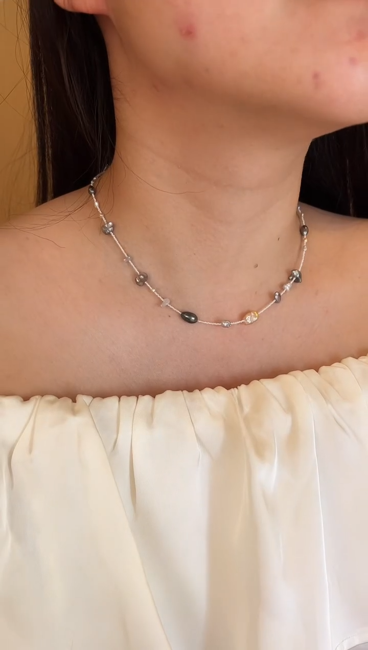 颈饰18K金镶嵌海水珍珠珍珠