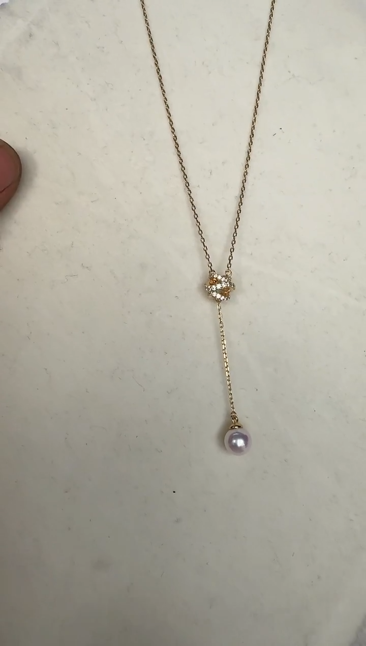 颈饰银S925镶嵌海水珍珠套链
