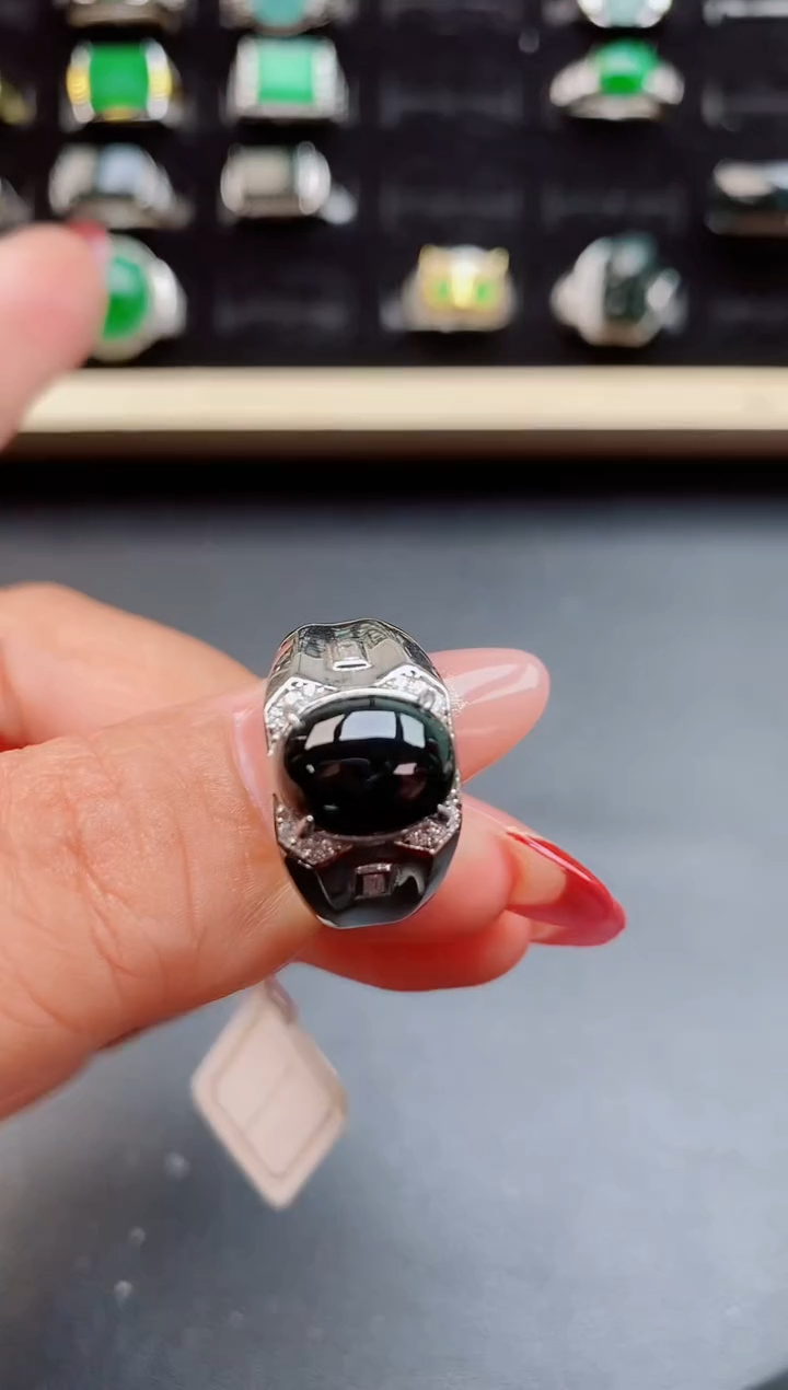 【闪购商品】翡翠戒指银S925镶嵌5080550