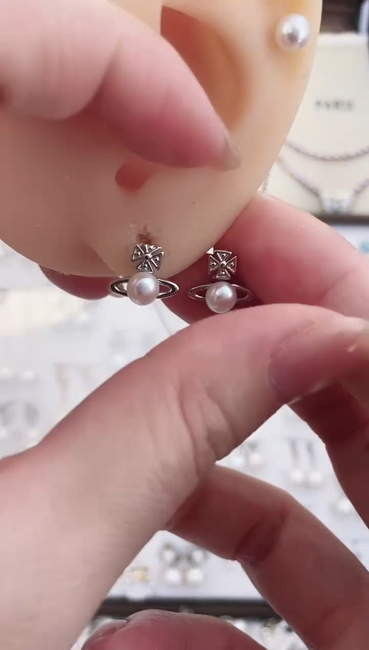 合金耳饰淡水珍珠30