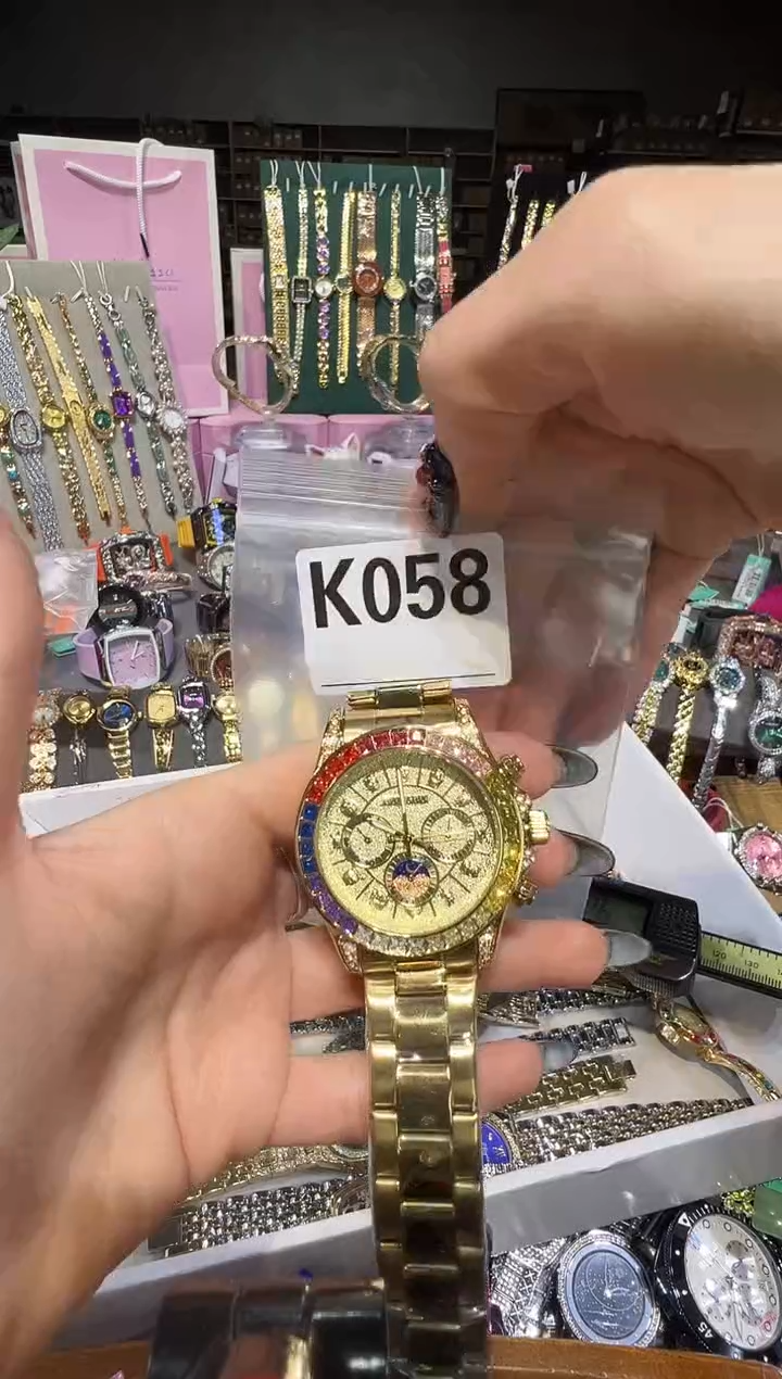 石英机芯不锈钢不锈钢直播定闪专用