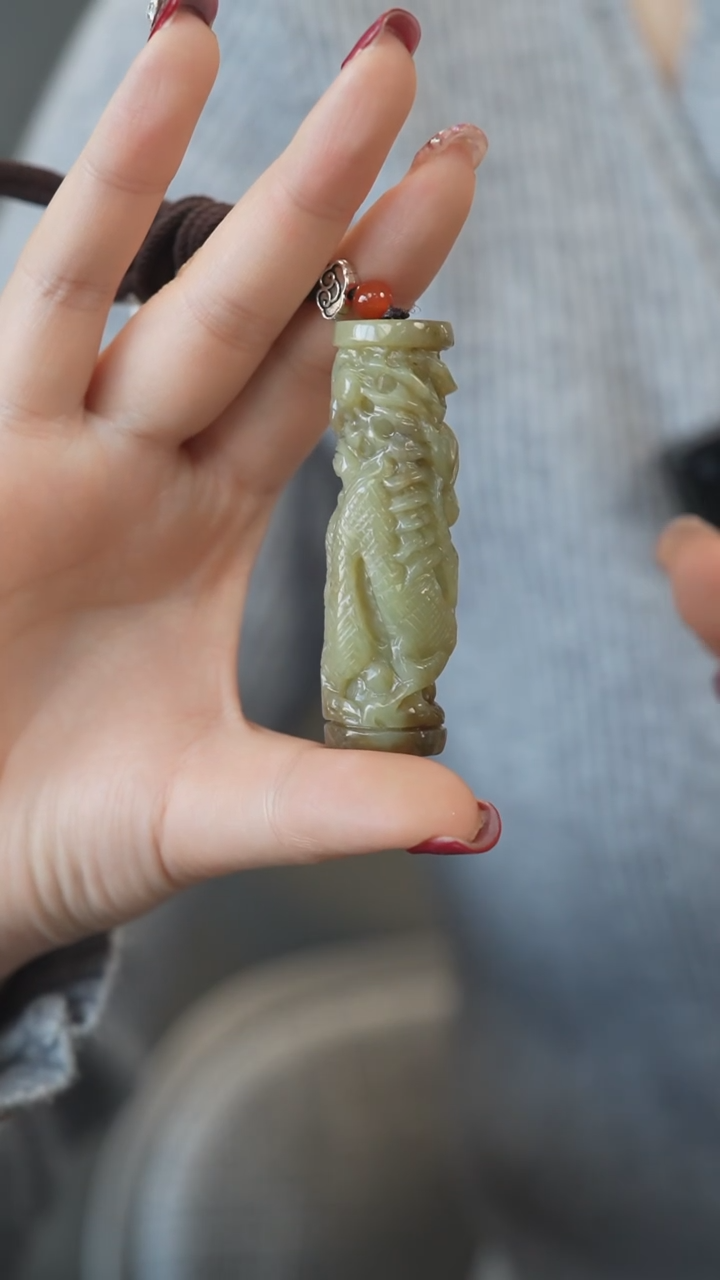 【闪购商品】和田玉吊坠未镶嵌龙柱