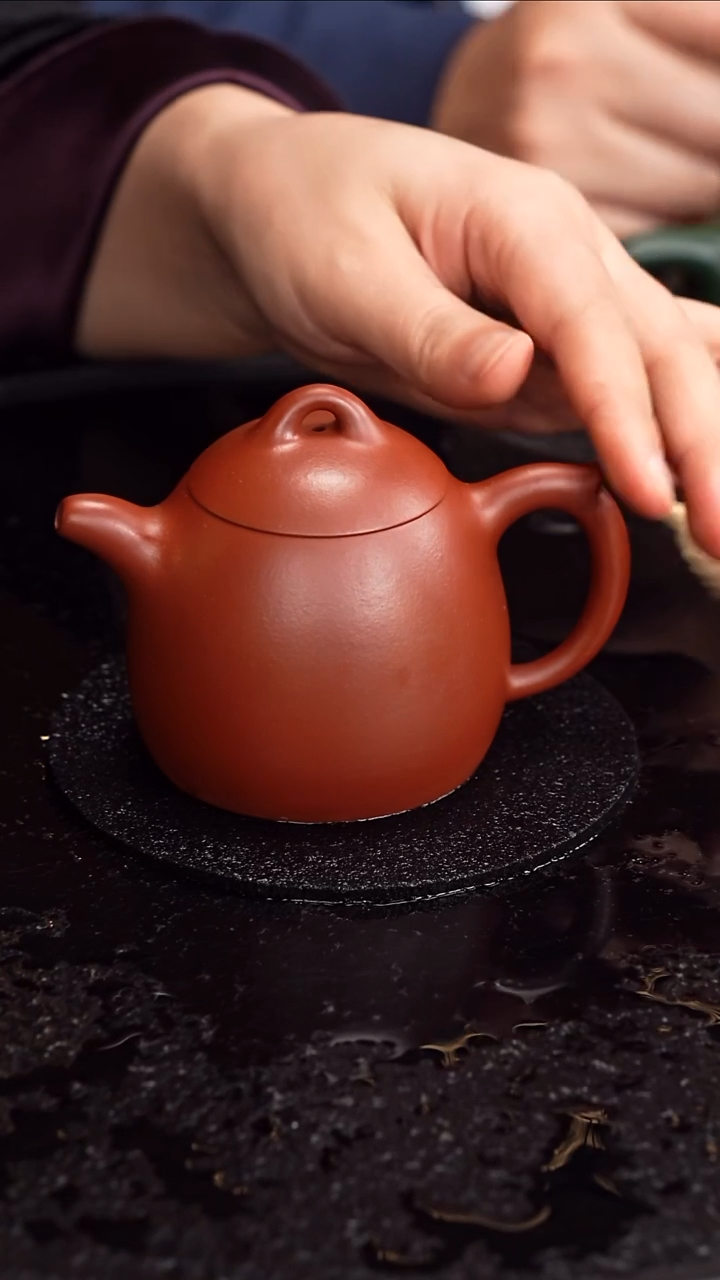 茶壶紫砂洪滔 秦权175 龙山朱泥 185毫升