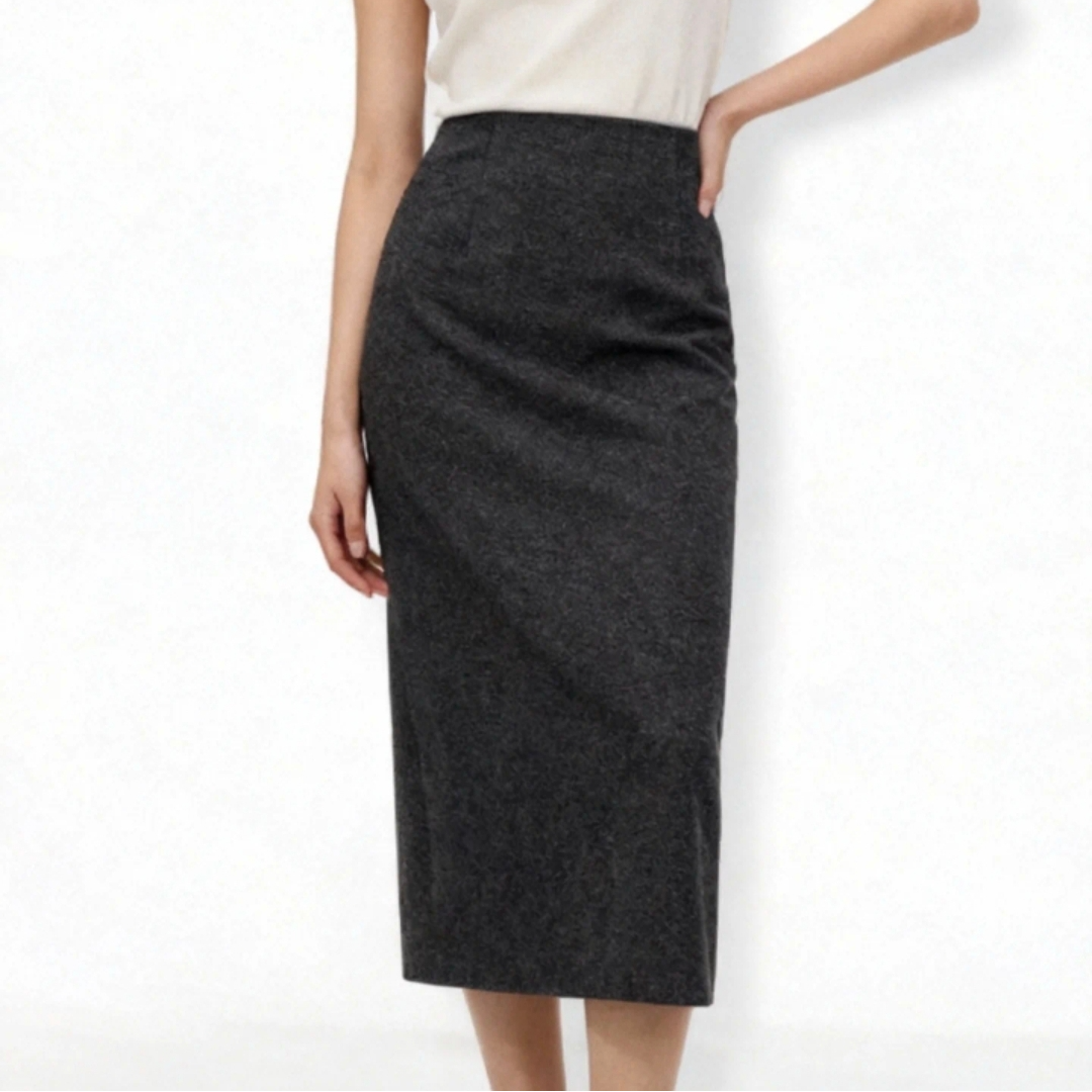 毛呢款【42-90cm】冬款A字款高腰半身裙职业裙百搭款
