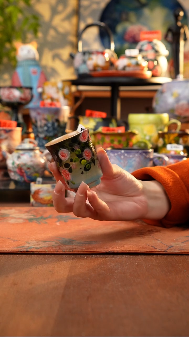 瓷片景德镇手工手绘734