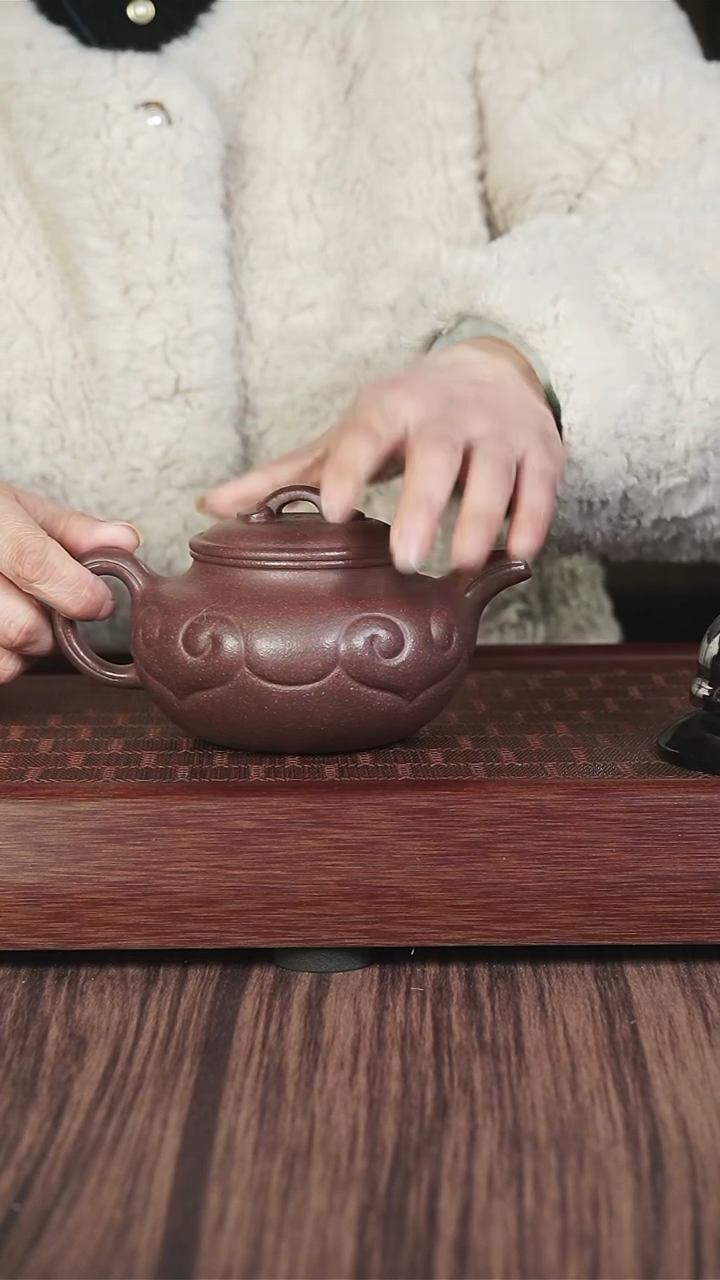 【闪购商品】紫砂茶壶千禧紫泥  如意仿古
