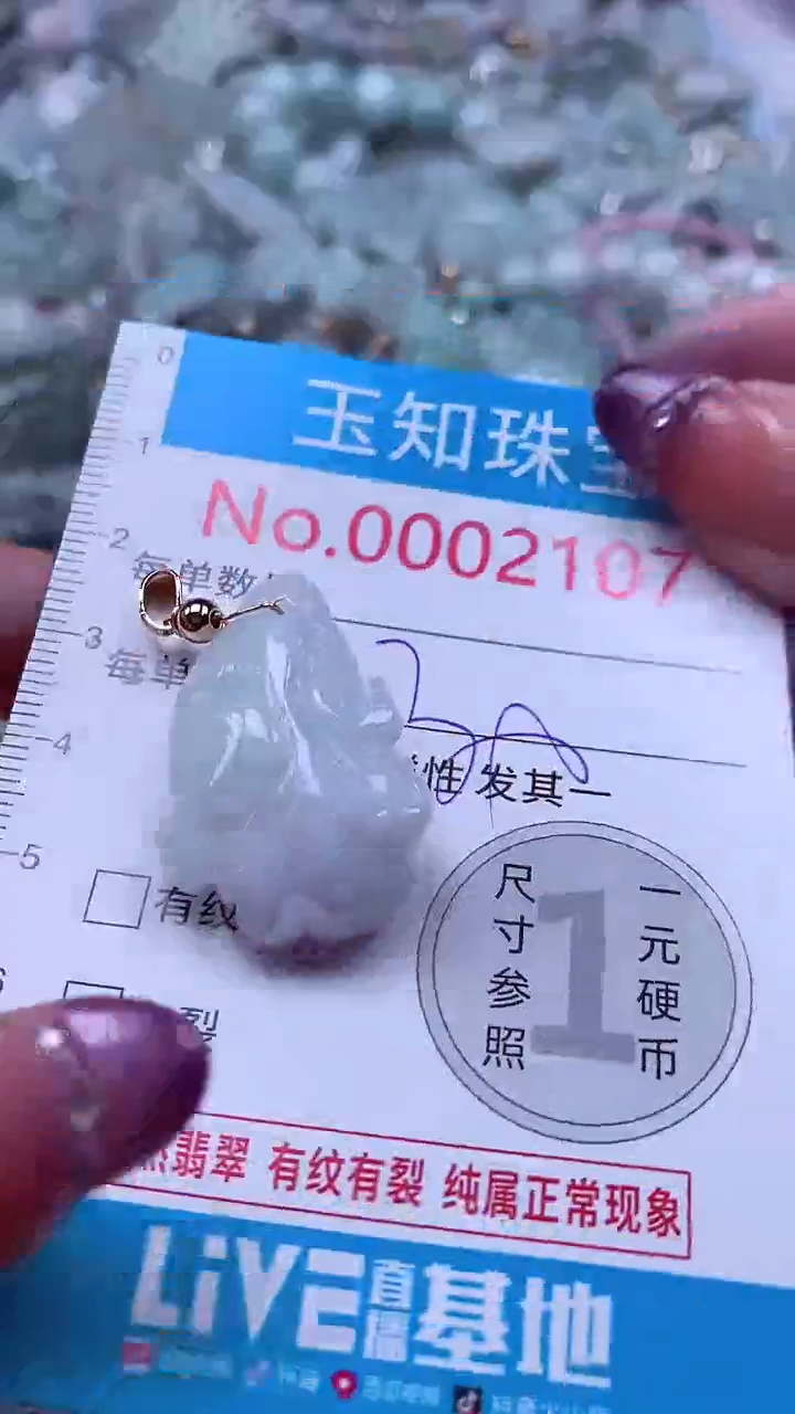 翡翠未镶嵌吊坠(不含链)2107