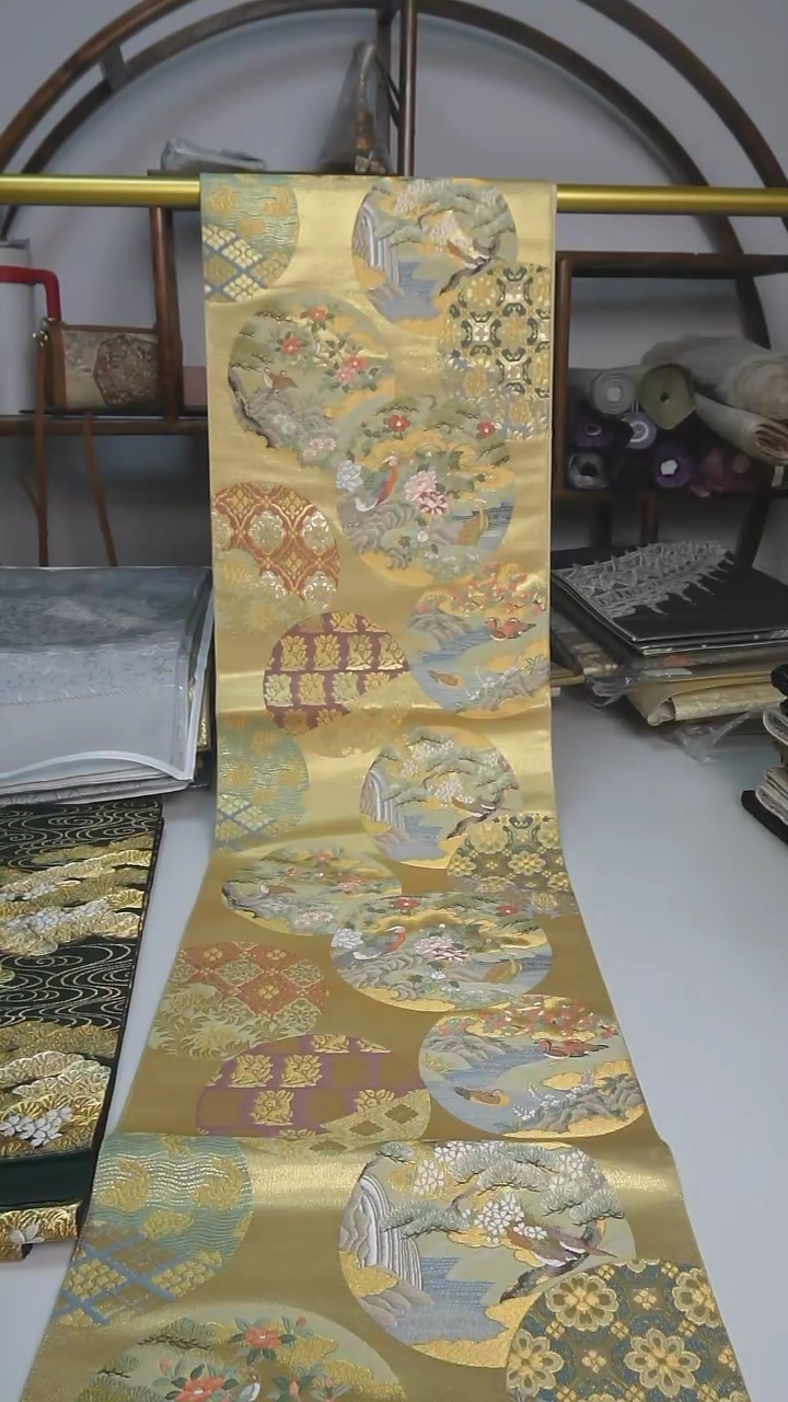 【闪购商品】织绣80西阵织六通团花