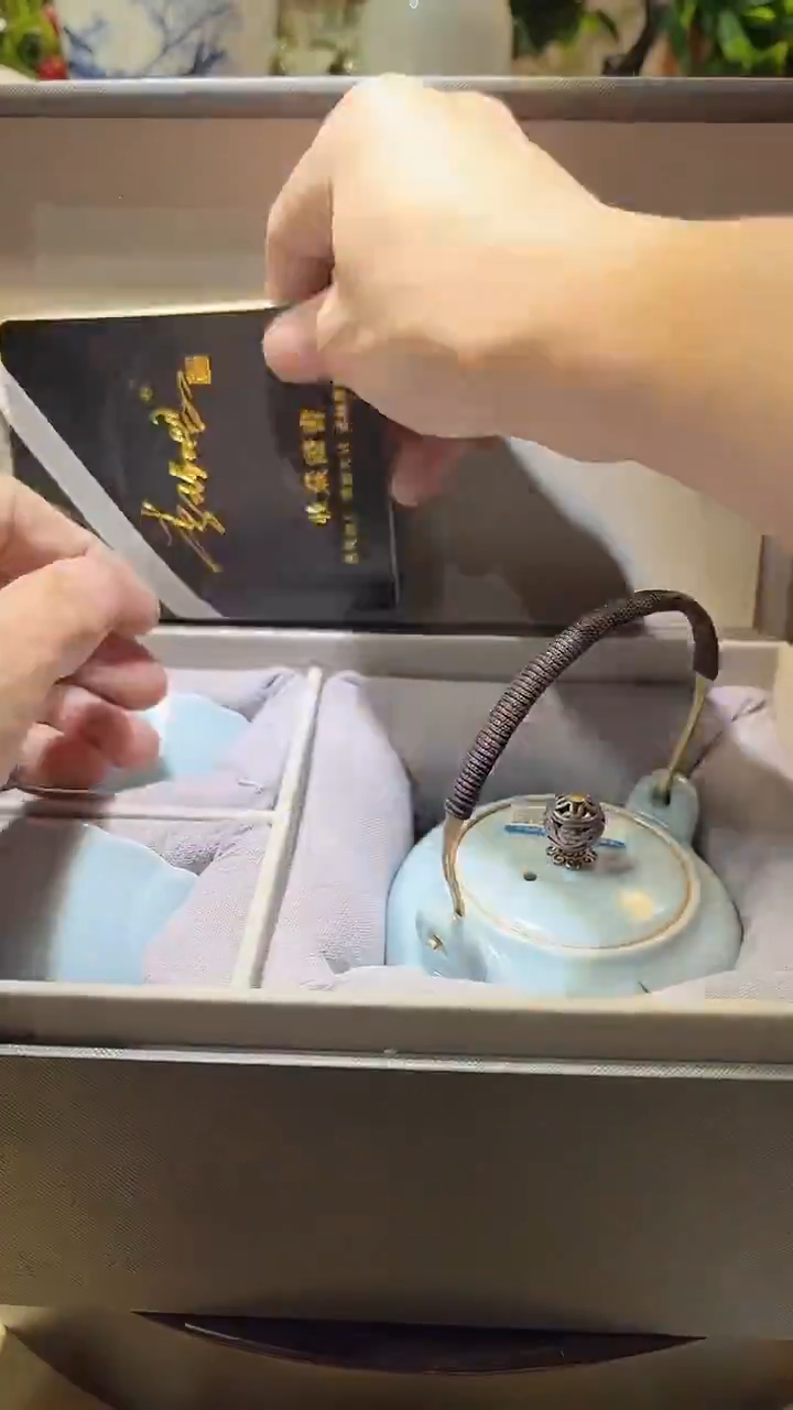 瓷片德艺茶器直播间@@李 锔钉提梁