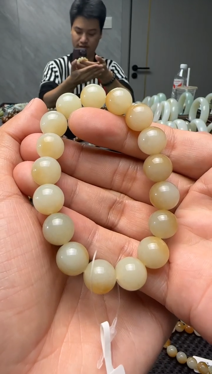 未镶嵌手串和田玉若羌糖手串卡12