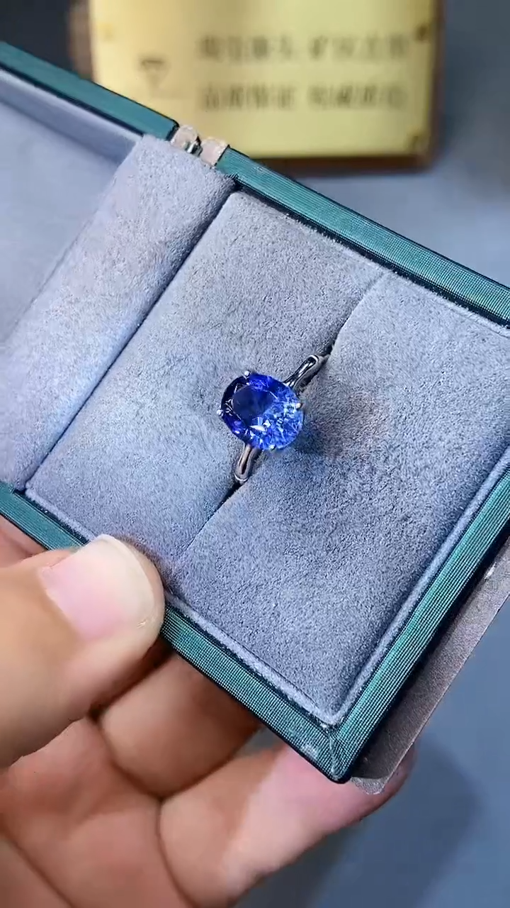 【闪购商品】蓝宝石戒指银S925镶嵌34