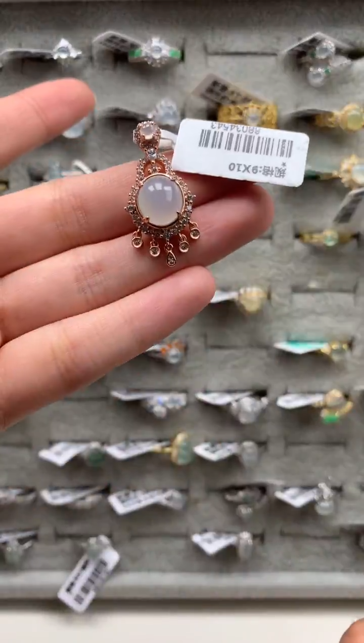 银S925镶嵌戒指翡翠3