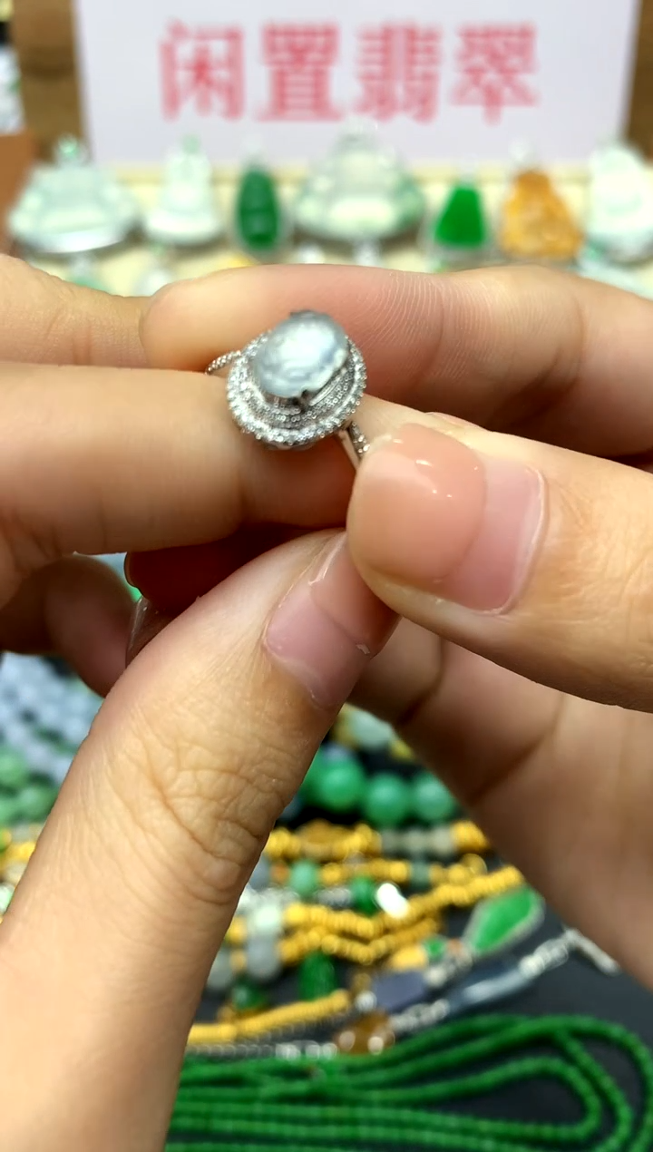 翡翠戒指18K金镶嵌181-中国好珍宝