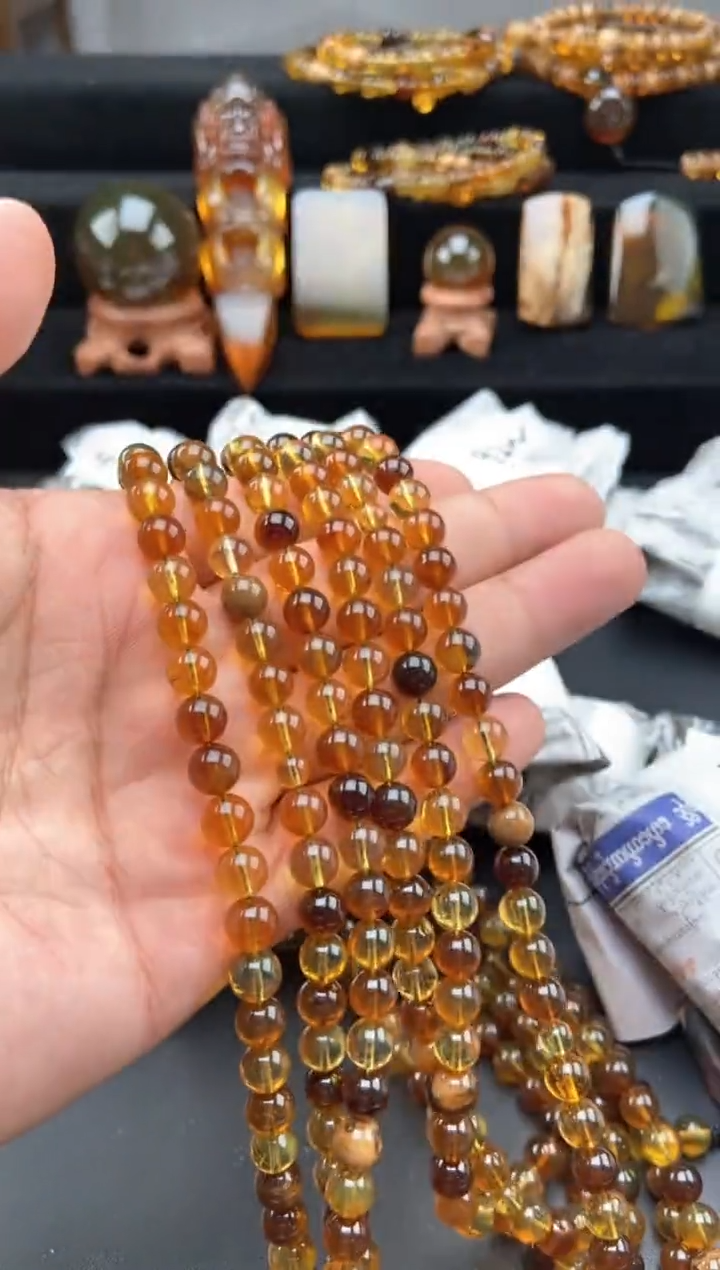 【闪购商品】琥珀手链未镶嵌多宝108项链【多样性发货其中一】