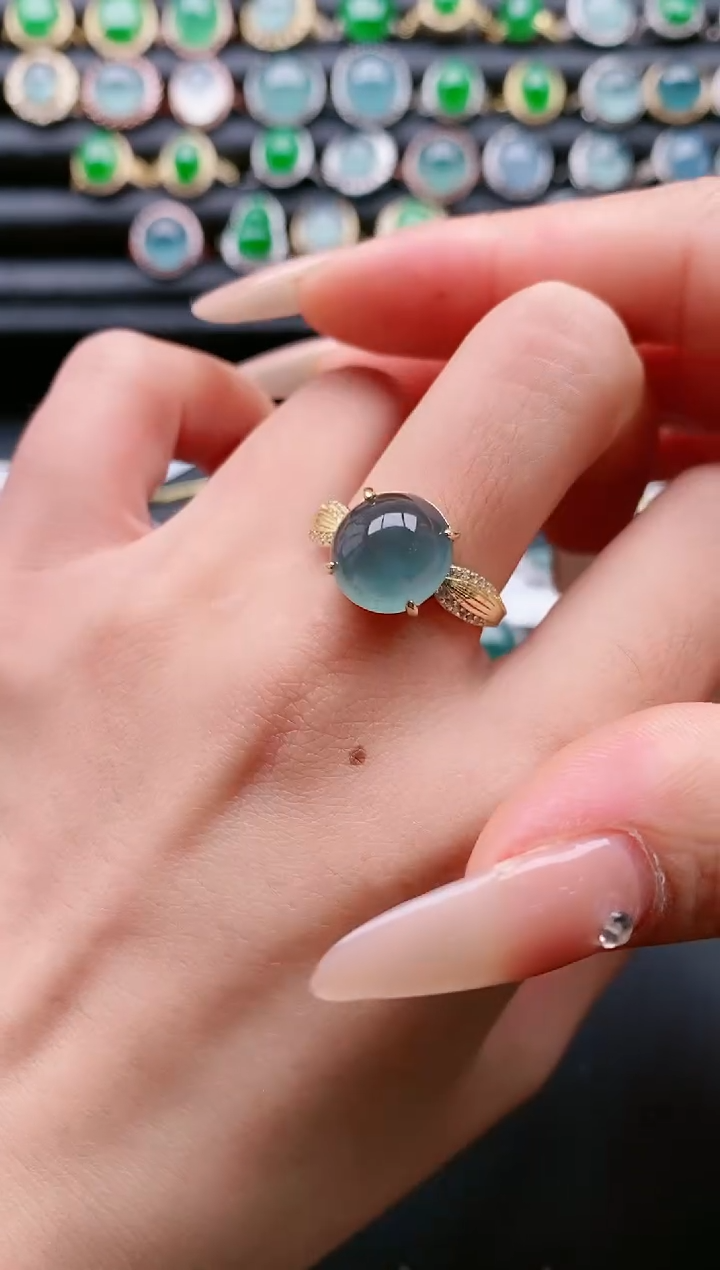 【闪购商品】翡翠戒指银S925镶嵌111111111