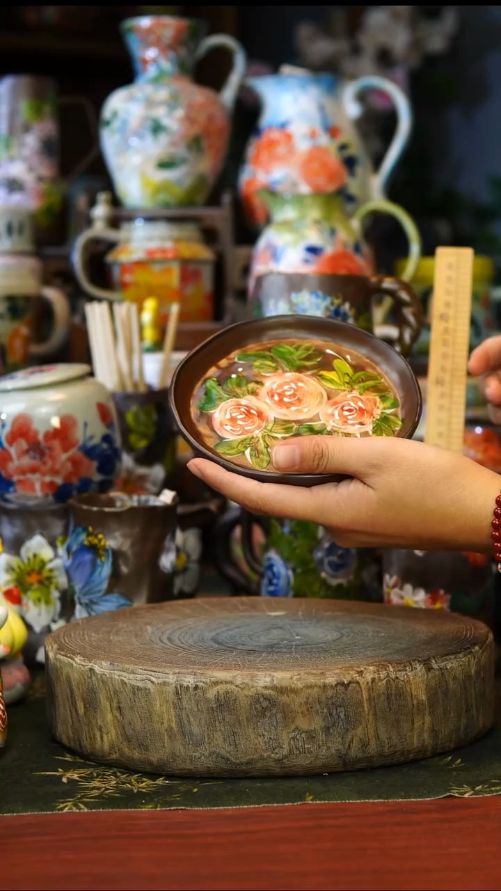 陶瓷110景德镇手工手绘釉下彩