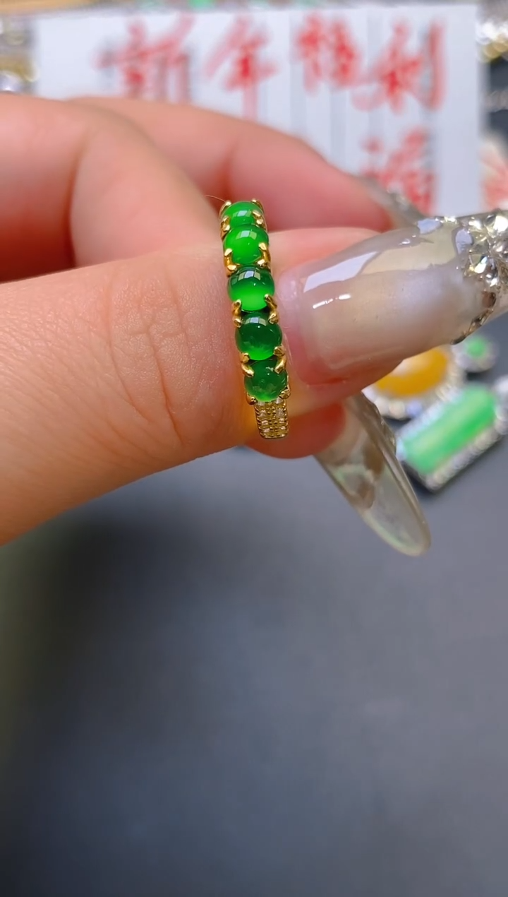 【闪购商品】翡翠耳饰银S925镶嵌天然A货翡翠1