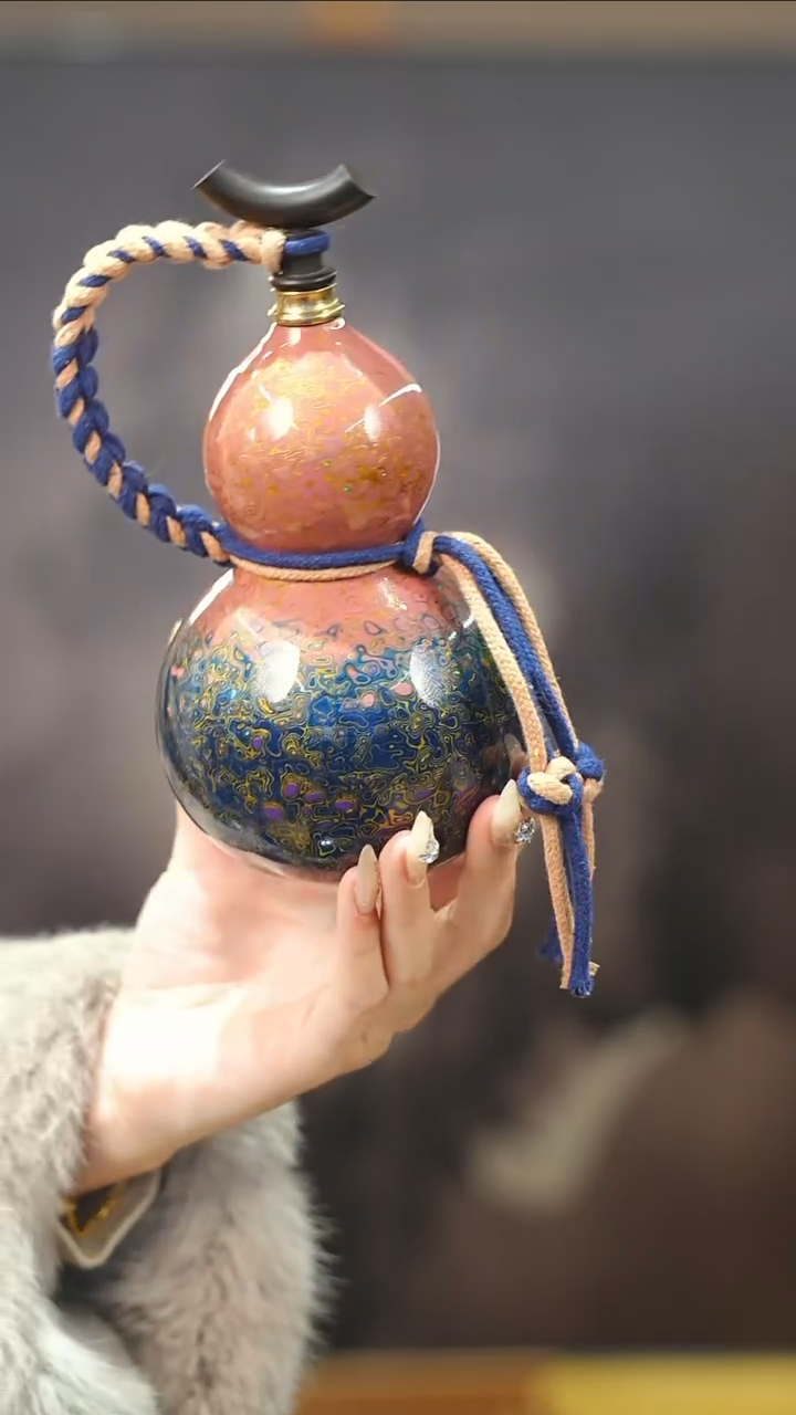 【闪购商品】XB180漆艺酒葫芦不包手串及旋转底座