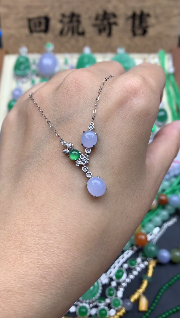 【闪购商品】翡翠颈饰18K金镶嵌374-中国好珍宝