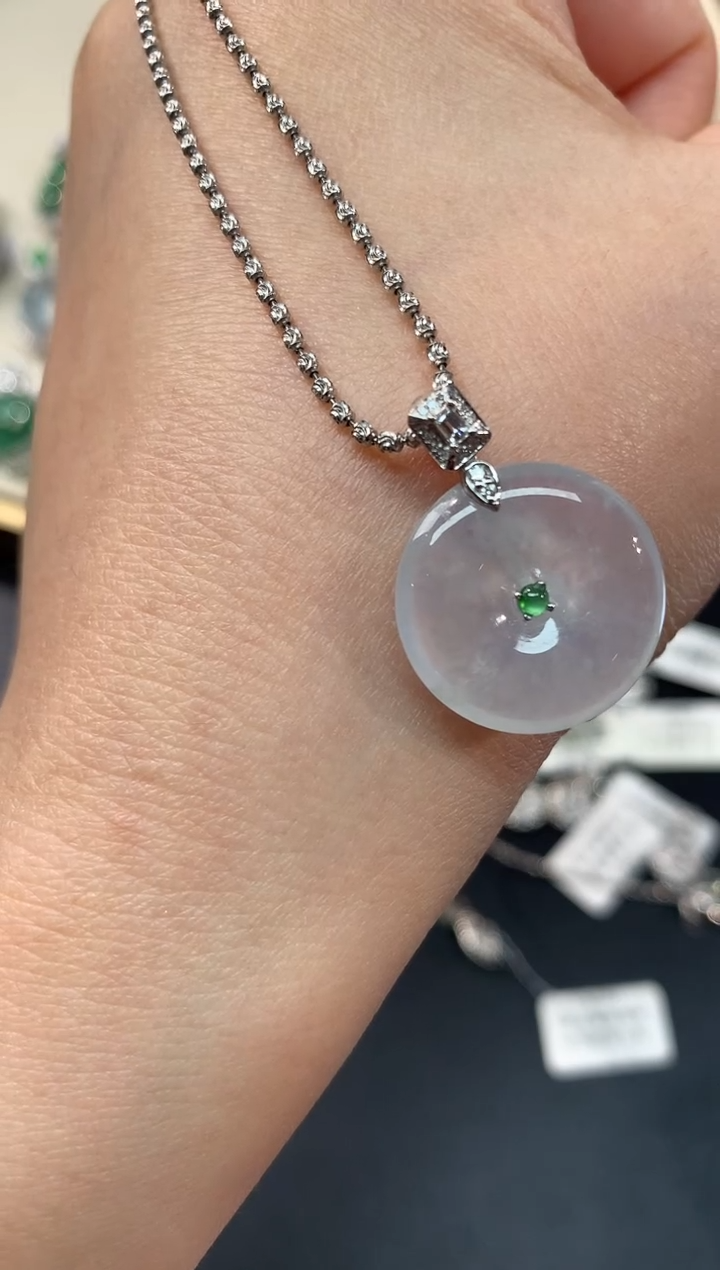 【闪购商品】翡翠吊坠(不含链)18K金镶嵌A276|2980