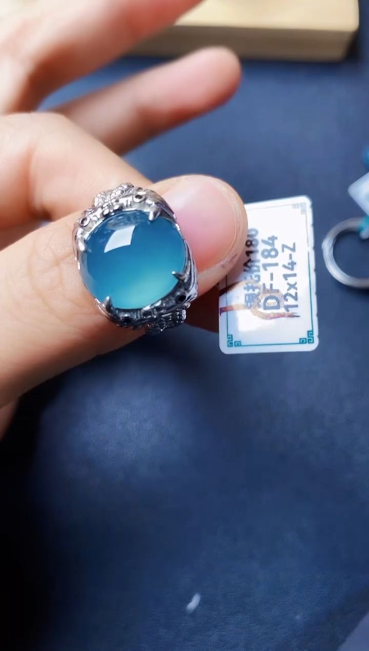 银S925镶嵌戒指翡翠0000000000