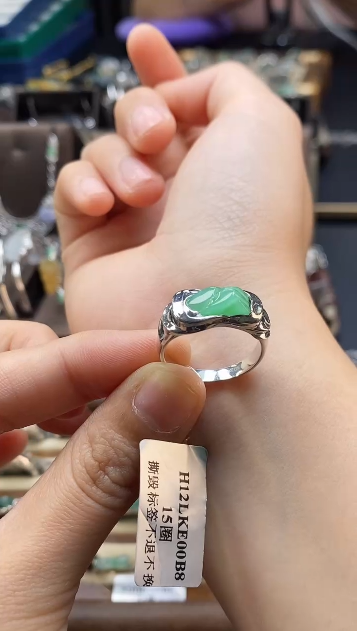 颈饰银S925镶嵌翡翠17717