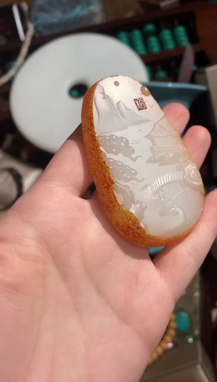 和田玉（子料）未镶嵌颈饰永玉阁精品专属摆件