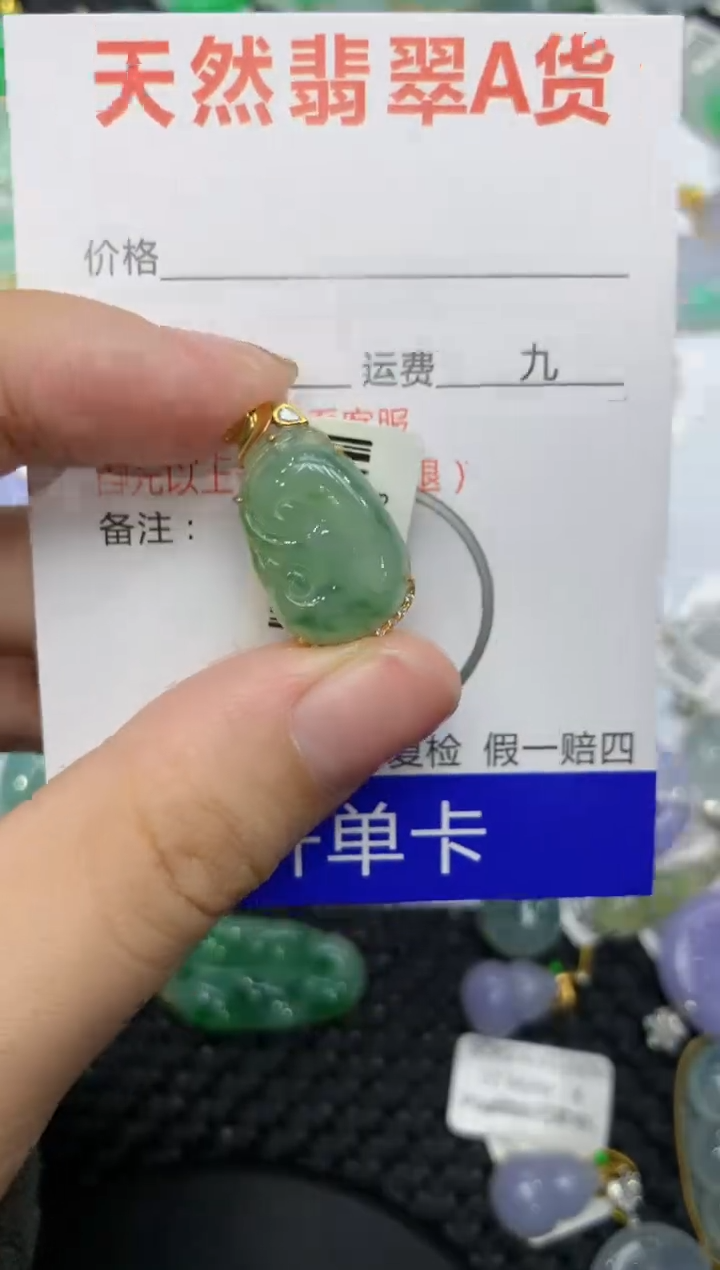 【闪购商品】翡翠颈饰18K金镶嵌111111111