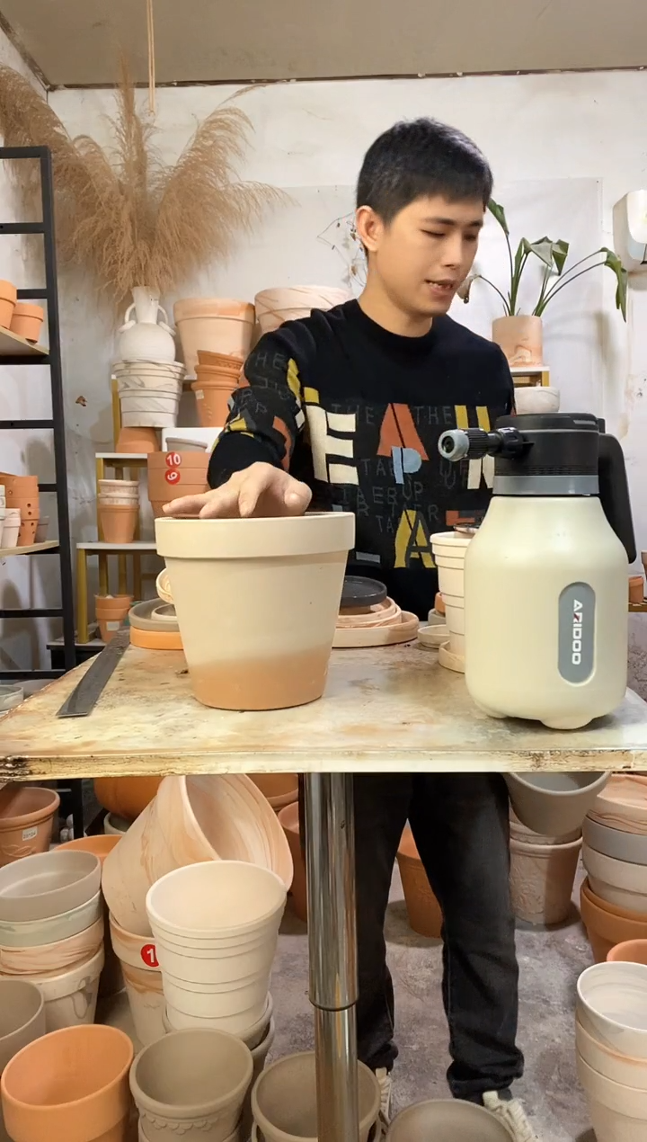 瑕疵无售后20*18灰陶国际 1盆无托