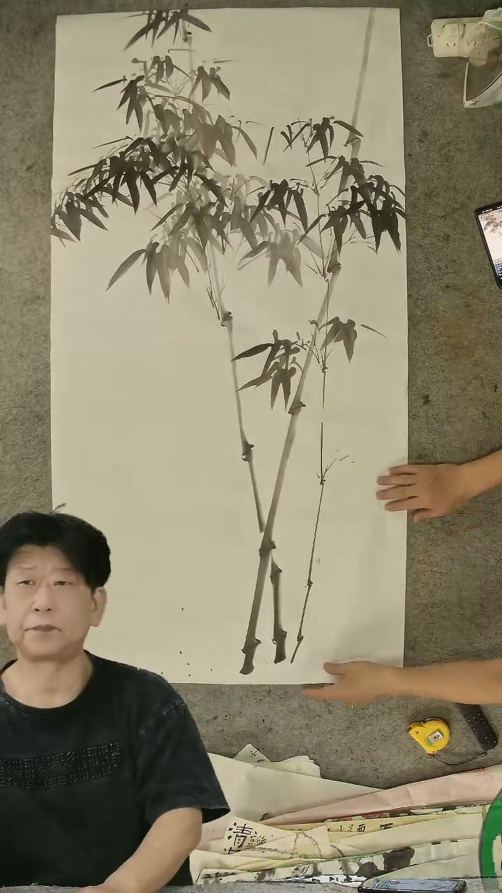 国画四尺整张  墨竹