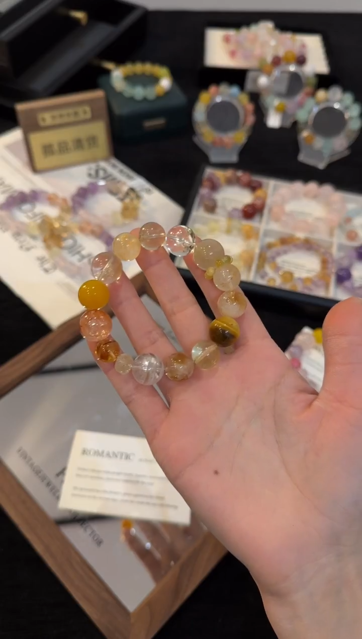 合金手链水晶万两金手链x3076