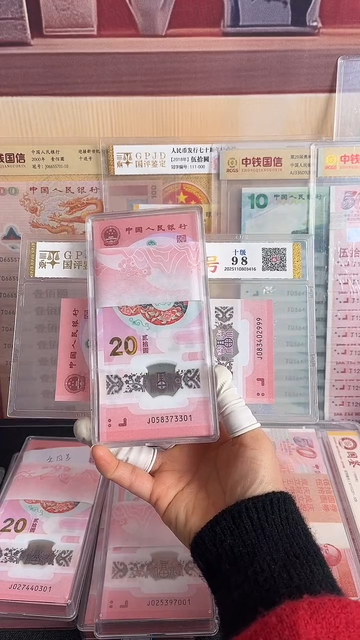 塑料蛇年生肖纪念钞整刀含狮子号3333