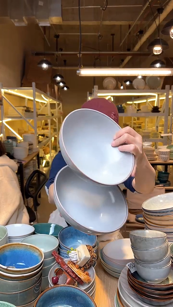 瓷323外贸尾货高温釉下彩陶瓷餐具默认微瑕