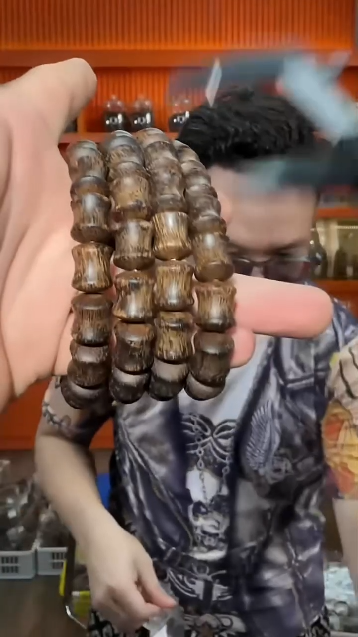 沉香手串135号单圈黑伽罗14g多样性发一