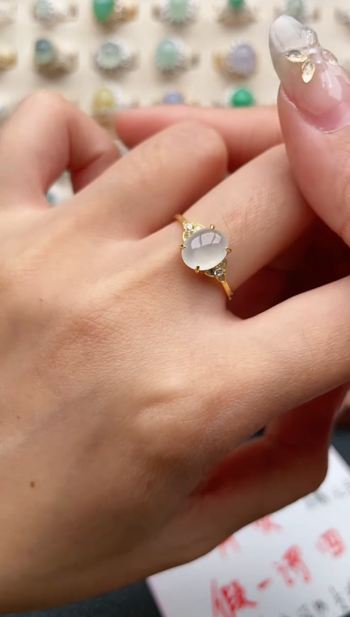 【闪购商品】翡翠戒指银S925镶嵌1111